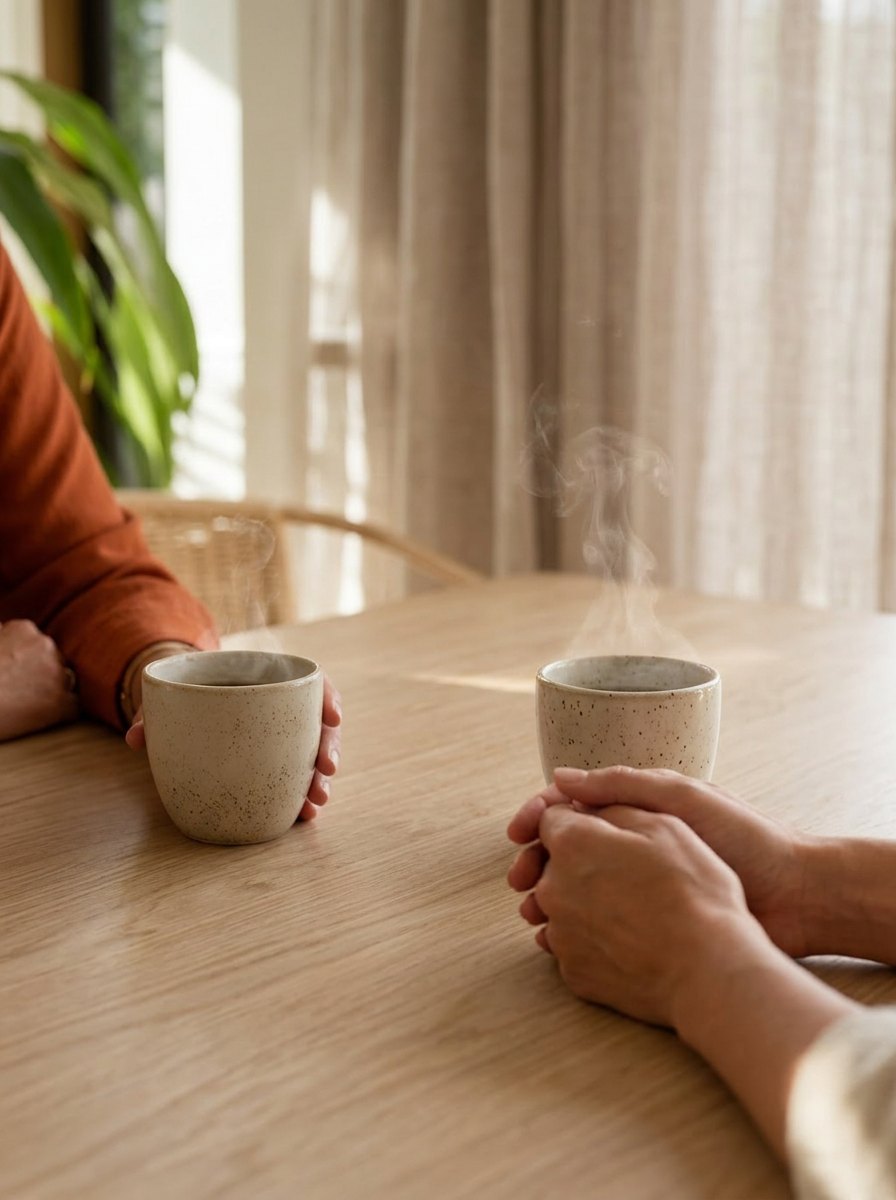 Stéphanie à l'écoute autour d'un café